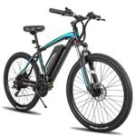 HILAND Rockshark Electric Bike for Adults, 27.5 inch Electric Mountain Bicycle with 10.4Ah Removable Battery, 350W 36V Motor, 21 speeds 20MPH Ebike for Men