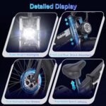 YVY Electric Bike for Adults, 26"x4.0" Fat Tire All Terrain Ebike, 1500/2000W Dual Motors - 48V 15/23AH Removable Battery - 7 Speeds - LCD Display - F/R Shocks - Oil Disc Brakes - 30-60Mile/31-35MPH - Image 5