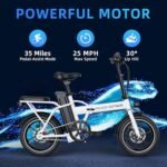 WINDHORSE Peak 630W Foldable Electric Bike for Adults, 25MPH Speed, Max 35-Mile Range, Folding Ebike with Removable Battery, 16" Tires, Dual Seats - Image 2