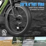 Lander Electric Bike for Adults,26" Fat Tire Electric Mountain Bike with 500W (Peak 720W) 48V 13Ah Battery, 25MPH, UL 2849 Certified,E-Bike 7 Speed&Front Suspension E-Bicycles - Image 4