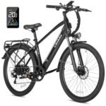 Seeker 26" Electric Bike for Adults with Peak 500W Brushless Motor, 35Miles 324WH Removable Battery 20MPH Commuting Electric Mountain Bike, UL 2849 Certified, Front Fork Suspension