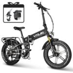 VITILAN i7 Pro Electric Bike Adults Folding 750W BA-FANG/E-iwol Motor Fat Tire Ebike Removable 16AH/20AH Cell Battery Full Suspension Electric Bicycle 8-Speed