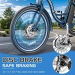 MOONCOOL Electric Tricycle Trike for Adults 350W 36V Removable Battery 24/26 Inches 7 Speeds 3 Wheels Electric Bikes Bicycle for Adults, Three Wheel Electric Cruiser Tricycle - Image 3