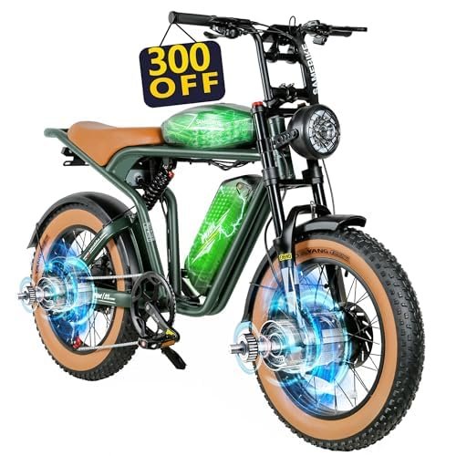 Version 1.0.0 SAMEBIKE 2000W/4000W Electric Bike for Adults, 48V 36Ah Dual Battery Ebike Hydraulic Full Suspension, 34Mph/37Mph & 100 Miles Range Electric Bike, 20"*4.0" Electric Motorcycle for Adults, 7-Speed&UL - Image 1