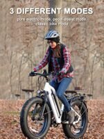 HAOQI Leopard Electric Bike for Adults, 750W(Peak 1000W) Brushless Motor Mountain Bike,26" x 4.0 Fat Tire Ebike, 48V 20AH Removable Battery, 28MPH Electric Bicycle,7 Speed - Image 6