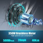 ANCHEER Electric Bike for Adults, 48V 500Wh EBike, UP to 60 Miles, Removable Battery, Fast-Charge, 26" Commuter Electric Bicycles, 7-Speed, LCD Digital Display, Suspension Fork, Cruise Control, UL2849 - Image 3