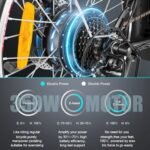 ANCHEER Folding Electric Bicycles, 16-inch Electric Bike with 8Ah Removable Battery, 15-30 Miles Range Power-Assist City Ebikes for Adults - Image 4