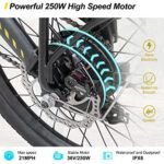 HILAND Rockshark 20 inch Folding Electric Bike for Adults with 250W Motor, 36V 7.8AH Removable Battery, Front Light & 7-Speed Electric Bicycles, Urban Ebike - Image 3