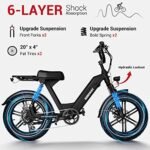 Himiway Escape Pro Electric Bike for Adults, 750W Motor, 20"x4" Fat Tires E-Bike,30-50Mi, Moped-Style Step-Thru Electric Bicycle with 48V 17.5Ah Battery 25 MPH 7-Speed System - Image 4