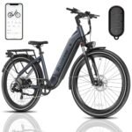 Electric Bike for Adults 1300W Peak Motor 48V 20AH SAMSUNG Battery 32MPH 80Miles Range 27.5'' Step-Thru Ebike with Torque Sensor, Anti-Theft Alarm, Hydraulic Brake, UL 2849 Certified Electric Bicycle