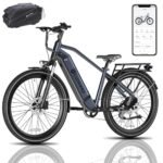 Electric Bike for Adults 1300W Peak Motor 48V 20AH Removable Battery 32MPH 80Miles Range 27.5'' Step-Over E Bike with Torque Sensor, Anti-Theft Alarm, Dual Hydraulic Brake UL 2849 Certified EBike