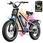 Terra/Terra II Dual Motor Electric Bike for Adults, 2000W/1500W Dual Motor E Bike 7-Speed 33MPH Ebike with Removable 48V 15Ah/20Ah Battery, 20 * 4.0 Fat Tires Ebikes, Dual Hydraulic Disc Brake