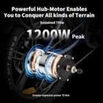 E300 Ebikes for Adults, 750W Electric Bike 30 Mph 48V 643Wh Removable Battery 50 Miles Max Range 20" x 4" Fat Tire Mountain Foldable Electric Bike for Snow Beach Commuting with 7 Speed - Image 2