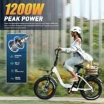 VITILAN 1200W Peak Electric Bike for Adults, U7 2.0 Folding 20*4.0 Inch Fat Tire Ebike, 48V 20AH Sam-Sung Removable Battery Max Range 80Miles&28Mph, Step-Through Electric Bicycle With Dual Suspension - Image 2