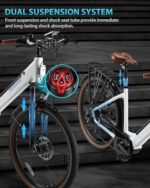 Electric Bike for Adults 1000W Peak 150N.M Mid-Drive with Torque Sensor, 27.5" Dual Suspension Ebikes for Adults, 672Wh Removable Battery up to 50 Miles, 7-Speed Step-Thru City Ebike - Image 5