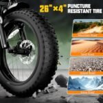 Folding Electric Bike,Foldable Electric Bike,Electric Bike Adults,20"x 4" Fat Tire,750w Motor Peak 1500w,48V 13Ah Removable Battery,50Miles Range 28Mph,7-Speed Gear,Folding City Ebike for Men Women - Image 4