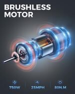 Suburban Electric Bike for Adults, 25MPH 65Miles Ebike, 1500W(Peak) Motor 720WH Battery Electric Bike, 26” x 4.0 Fat Tires Electric Mountain Bike, 7-Speed - Image 3