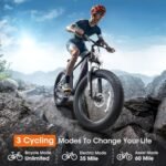 BEEMONE Electric Bike for Adults, 1000w Brushless Motor Ebike, 26" x 4.0 Fat Tire, Electric Bikes with 48V/20Ah Removable Battery, MAX 30-80Miles, 28MPH,Peak 7 Speed-Men 1000W - Image 3