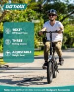 Gotrax S3 Electric Bike, 16x3.0 Fat Tire Electric Bicycle Adults, 750W Peak Motor, Max Range 25 Miles, Up to 20 Mph, Removable Battery, Adjustable Seat, Folding Electric Bike for Adults/Teens 13+ - Image 2