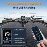 TESGO 1000W (1500W Peak) Moped Style Foldable Electric Bike,【LG Battery】 48V 16.8AH E Bike for Adults,【Full Suspension】 Double Shoulder Forks & Rear Air Shock,Dual Hydraulic, 20" Fat Tire EBike - Image 6