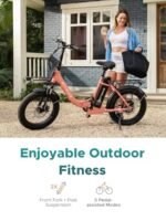 ENGWE L20 2.0 1125W Motor Peak, Upgraded Folding Electric Bike for Adults, 20*3.0" Fat Tire Step-Thru Ebike, 52V13Ah 68Miles Long Range 28MPH 75N.m Torque Urban Commuter,7-Speed Gear,No Front Basket - Image 5
