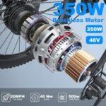 ANCHEER Electric Bike for Adults, 500W Peak Motor Step-Thru Cruiser Bike with 48V/10.4AH Battery, 3.5H Fast Charge, Up to 60 Miles, 7-Speed, 26" City Commuter Ebike for Adults - Image 3