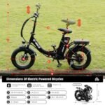 16" Mini Foldable Electric Bike, Max 40Miles Range & 22Mph & 500W Motor, Small Folding E-Bike with 36V 468Wh Removable Battery, Front Suspension and Commuter Electric Bicycle for Adults - Image 5