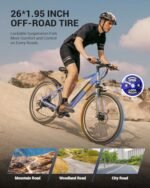 Electric Bike for Adults,48V Built-in Invisible Removable Battery,500W Motor(Peak 700W) Electric Mountain Bike,26" Tires Front Fork Suspension with Fenders,UL2849 Certified, 21-Speed - Image 4