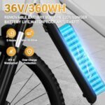 Electric Bike for Adults,Electric Bicycle 23MPH,26" Tire,Peak 500W Motor,Range 30 Miles,7-Speed,Commuter Electric Bike with 360Wh Removable Battery Built in,LCD,Suspension Fork,Smart App - Image 3