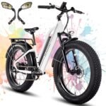 HAOQI 750W(Peak 1000W) Leopard Pro Electric Bike for Adults, 48V 20AH Removabl Battery Mountain Bike,26" x 4.0 Fat Tire Ebike with 28MPH, 7-Speed,UL 2849 Certified