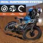 2000W Electric Bike Adults Dual Motor with 48v 24.5AH Removable Battery, 20Inch Fat Tire Mountain EBike, 35MPH Full Suspension AWD E Bike for Commuter Beach, Shim 7-Speed Gear - Image 4