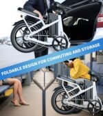 WINDHORSE Electric Bike for Adults, Folding Ebike with 630w Peak Motor, Dual Disc Brake, 35 Miles Range, 25MPH, Suspension, Removable Battery, Electric Bicycle for Commuter - Image 7