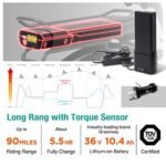 SDU Young Electric Hybrid Cruiser Bike, Up to 90 Miles Long Rang, True Comfort 350W Pedal Assist Beach City Commuter 27.5" E-Bike for Adults - Image 3