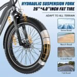 KingChii Electric Bike for Adults 750W BAFANG Motor EBike 48V 20Ah 21700 Removable LG Lithium Battery Fat Tires 20-32MPH Speed Range 90Miles Range Shimano 7-Speed E Bike - Image 4