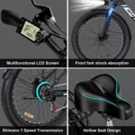 Electric Bike for Adults, 750W/48V/14Ah Ebike with Removable Battery, 20MPH/35-75Miles Electric Bicycle with 26"×3.0 Fat Tire, Mountain E Bike for Men Women, 7-Speed, IP54, UL2849 Certified - Image 5