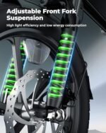 isinwheel U3 16" Foldable Electric Bike Adults, 500W Electric Bicycle, Front Fork Suspension, 19 MPH UP to 45 Miles Folding Ebike for Adults and Teens for Leisure Riding&Commuting, UL2849 Certified - Image 3