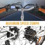 Electric Bike for Adults, 26" Ebikes, Peak 750W Electric Cruiser Bike with 48V 14.5Ah/11.6Ah Removable Battery, 25Mph Electric Bicycle w/ 7-Speed & Front Suspension(Fits for 5'2"-6'5") - Image 5