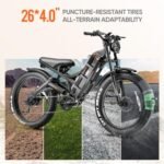 Romeo Pro Ⅱ/ Romeo Pro[2024 Newest] 3000W/ Peak 1600W 60A Electric Bike for Adults, 26" Fat Tire Electric Mountain Bike Full Suspension Long Range 100-200 Miles EBikes, UL Certified - Image 6
