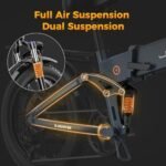 Jasion X-Hunter Electric Bike for Adults,1400W Peak Motor 30MPH Max Speed,48V 13AH Removable Battery, Full Suspension System Design,20''*4.0 Fat Tire Foldable Ebike 7-Speed Bicycles - Image 3