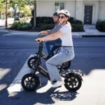 DYU Electric Bike for Adults Teens, Folding Electric Bicycle,Commuter City E-Bike with 350W Motor and 36V 7.5Ah Battery,3 Levels Assist, Dual Disc Brakes,14" Foldable ebike with Pedals - Image 7