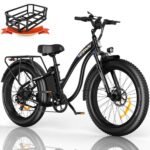 GESHENG 1125W Fat Tire Electric Bike,32MPH & 48V 20AH Long Range E Bike Adults,【 Upgrade Adjustable Stem】 26 X4.0 Snow Beach Mountain Electric Cruiser Bike, Larger Display, Class 3 Ebike