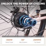 Viribus Electric Bike for Adults, Step Through Womens Electric Bikes, City Commuter Ebike 350W(Peak 500W) 7 Speed with 36V 13Ah Battery, Lightweight Aluminum Frame, Womens E Bike 26 inch - Image 6