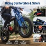 Electric Bike for Adults - 1300W 20" Fat Tires EBike, 960Wh Removable Battery Bicycle, with Dual Suspension & Hydraulic Brakes Motorcycle, 7-Speed, 32MPH, Pioneer - Image 4