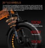 Electric Bike for Adults, LANKELEISI X3000 MAX Folding Dual Motor 2000W E Bike, 30MPH 48V 20Ah Removable Samsung Battery 7 Speed 20"*4.0" Fat Tire Electric Bicycle MTB - Image 4