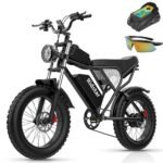 Electric Motorcycles for Adults, 1500W 20AH 30MPH Electric Bike 20'' Fat Tire Hydraulic Oil Disc Brakes Ebike, Bicicleta electrica para adultos
