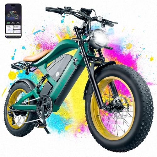 Version 1.0.0 Electric Bike with 1200W Brushless Motor,32 MPH,20Ah Removable Battery,30 Miles Range,7 Speed,GPS Tracker with APP Control,20" Fat Tire,Ebike for Adults,ST202 - Image 1