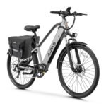 C2 Electric Bike Adults, 1100W BAFANG BLDC Motor & 48V 499WH BatteryAdult Electric Bike, 27"' Fat Tire Electric Bike, 28MPH, 7-Speed, 60Miles Range with Charging Port with Pannier Bag