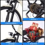 26 Inch 24 Inch Adult Electric Tricycle 3 Wheel Mountain Electric Bicycle with Basket, 350W Brushless Motor, 36V 10Ah Removable Battery, 7 Speed Ebike Trike for Men Women - Image 6