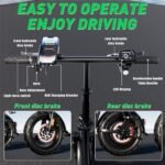 Electric Bike, 25MPH/30MPH 1000W/1200W Electric Bike for Adults, Up to 45Miles Adult Electric Bicycles with 2 Seats, 14''/16'' Tire Folding Ebike for Commuter with Full Shock Absorption System - Image 6