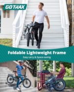 Gotrax 20" Folding Electric Bike with 40Miles (Pedal-assist1) by 48V Battery, 20Mph Power by 500W, Adult Electric Bicycle with 5 Pedal-Assist Levels& LCD Display, Suitable for Leisure Riding&Commuting - Image 3